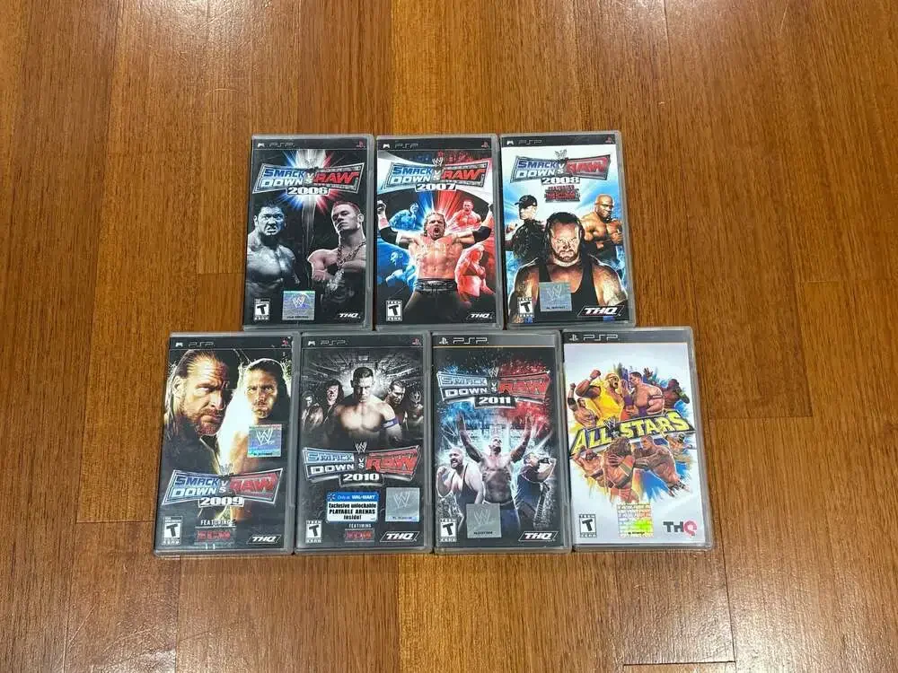 Complete WWE PSP Collection SmackDown vs Raw 2006-2011 + All Stars CIB Lot